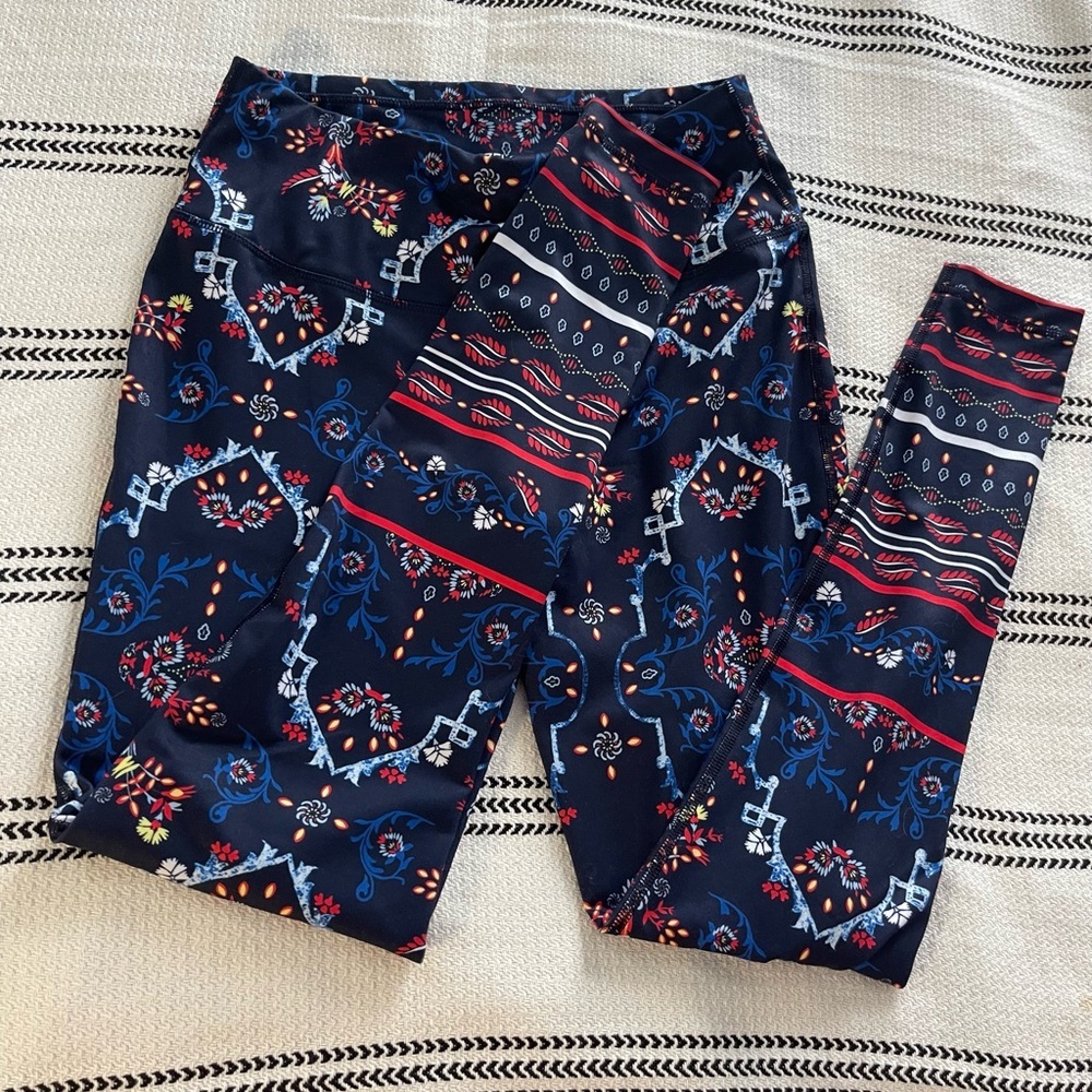 Zelos graphic athletic leggings / work out pants size medium # 2152 - Picture 4 of 9